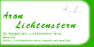 aron lichtenstern business card